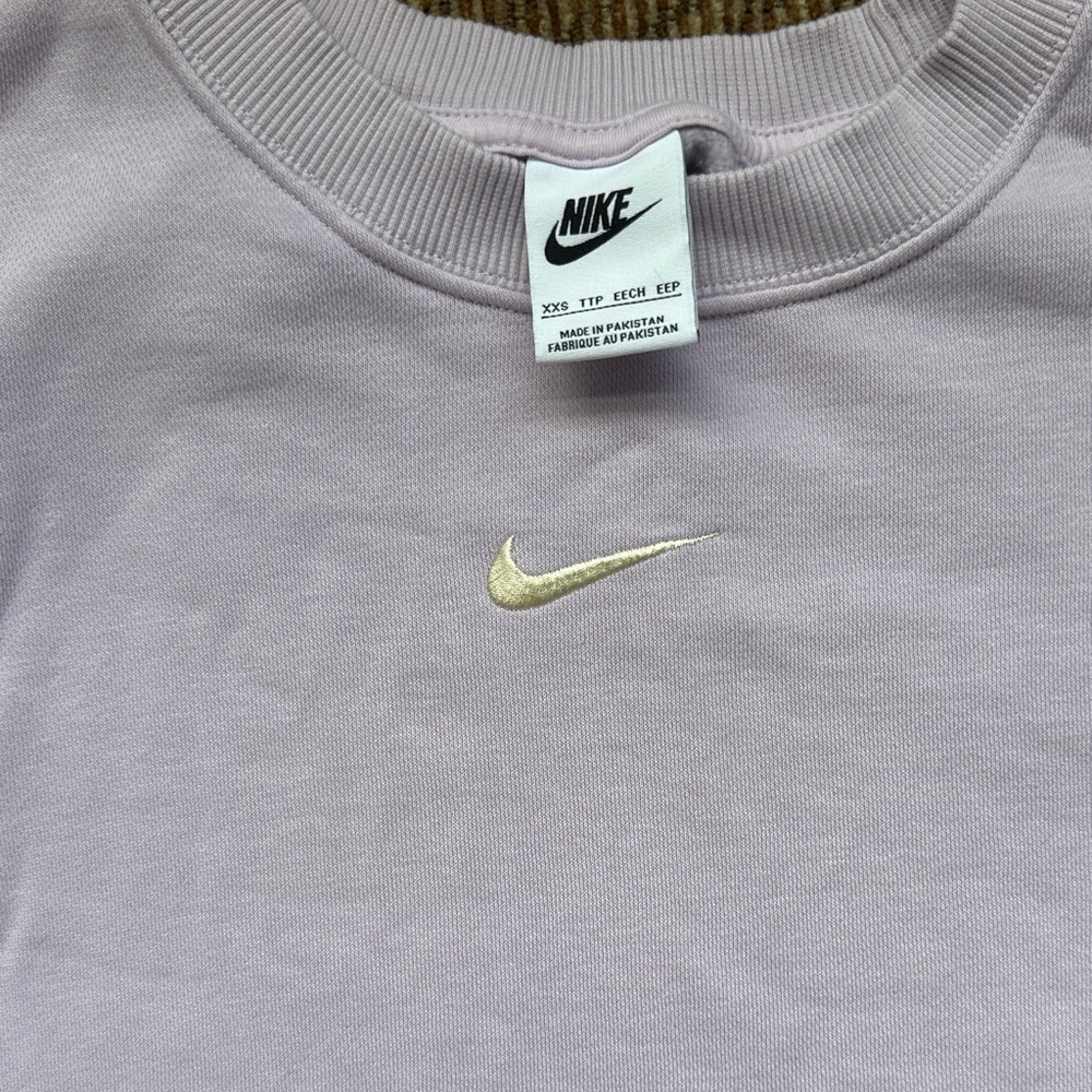 Nike Lavender Oversized Sweatshirt with White Swoosh Girls XXS